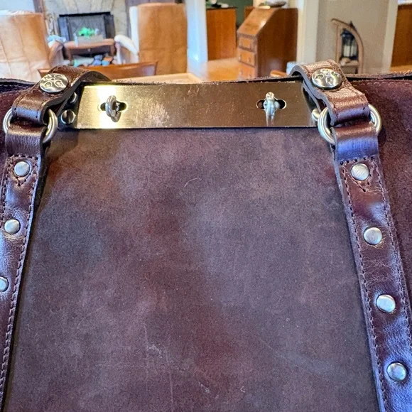 Patricia Nash Deep brown  Suede XL Tote, NOTE! price is firm. - Picture 3 of 8
